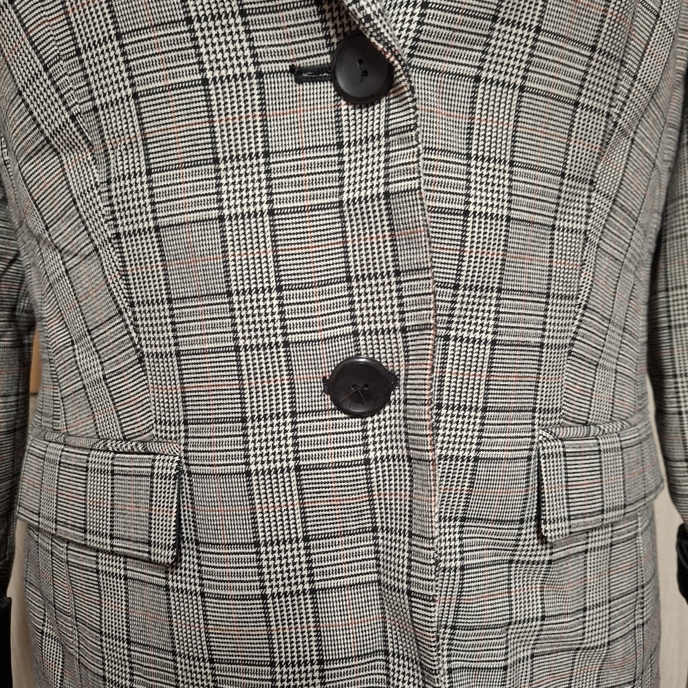 💋Nine West Women's Black and White Checkered Blazer💋 - Picture 7 of 7